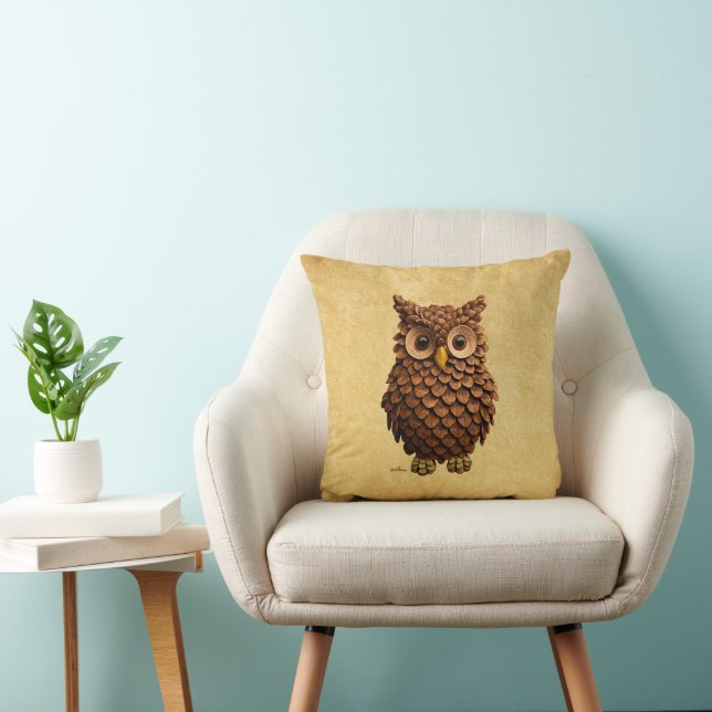 Pine Cone Owl Kissen (Stuhl )