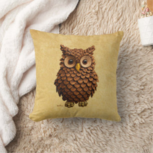 Pine Cone Owl Kissen