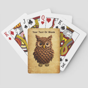 Pine Cone Owl Spielkarten