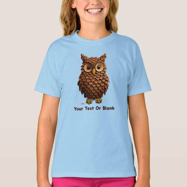 Pine Cone Owl T-Shirt (Vorderseite)