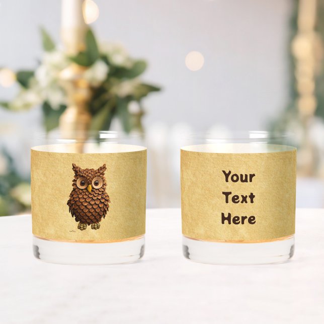Pine Cone Owl Whiskyglas (Insitu (Hochzeit))
