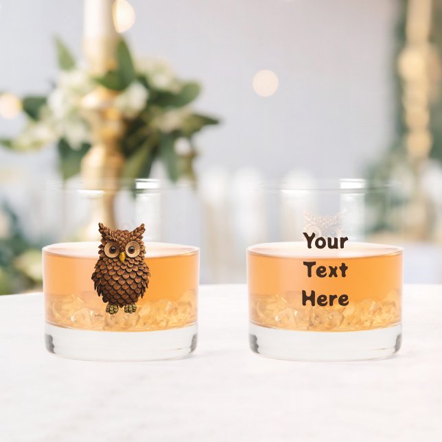 Pine Cone Owl Whiskyglas (Insitu (Hochzeit))