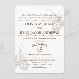 Pine Cone Silhouette Wedding Einladung