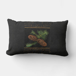 Pine Cone Watercolor 2-seitige Weihnachtskissen Lendenkissen