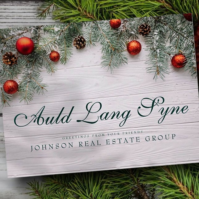 Pine Cones | Auld Lang Syne Greeting Postkarte (Von Creator hochgeladen)