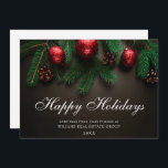 Pine Cones Branch Weihnachtsgrüße Feiertagskarte<br><div class="desc">Pine Cones Branch Weihnachts-Corporate Grußkarte.</div>