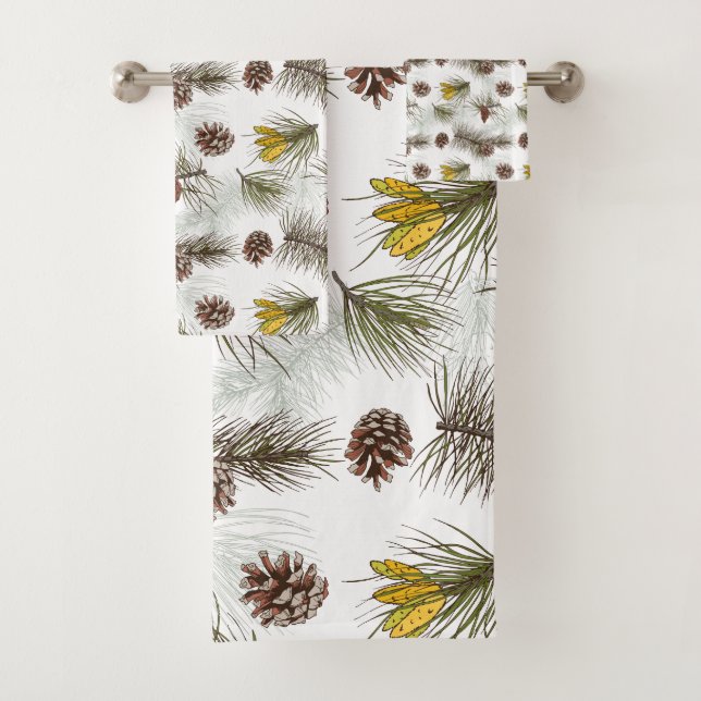 Pine Cones Herbst Badhandtuch Set (Insitu)