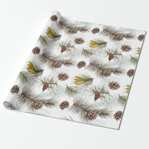 Pine Cones Herbst Geschenkpapier