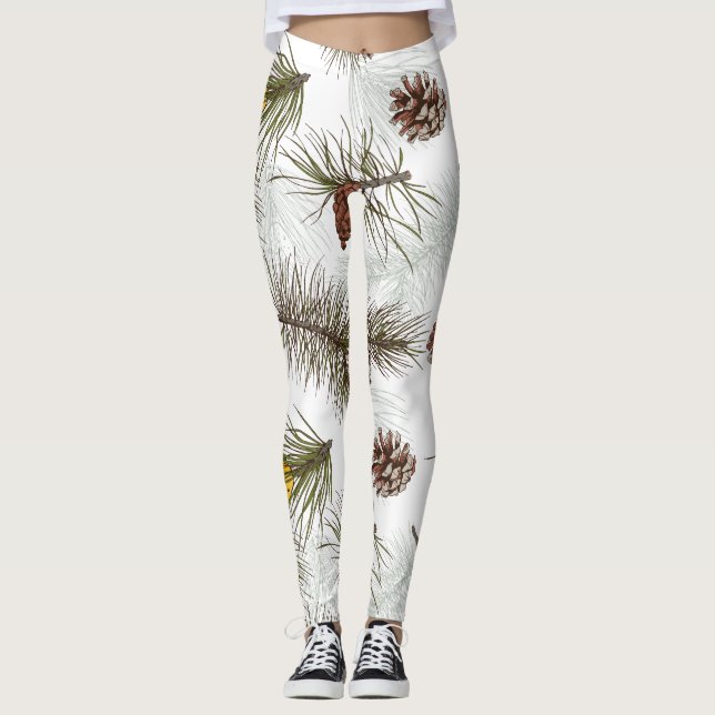 Pine Cones Herbst Leggings (Vorderseite)