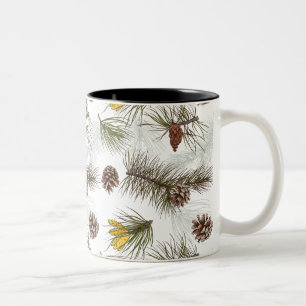 Pine Cones Herbst Zweifarbige Tasse