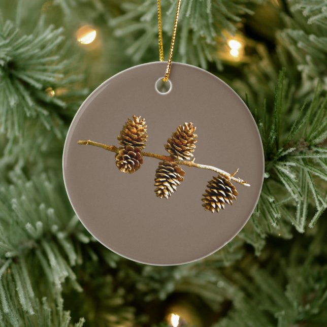 Pine Cones Keramik Ornament (Baum)
