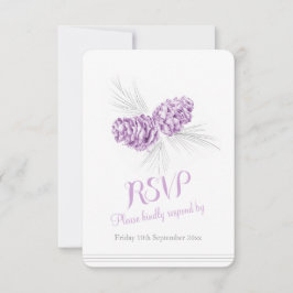 Pine cones lila weded RSVP