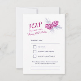 Pine cones marvy and pum wedding RSVP