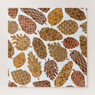 Pine cones Musterbeispiel. Puzzle