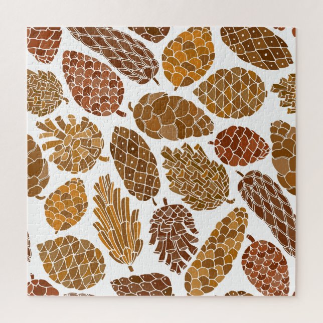 Pine cones Musterbeispiel. Puzzle (Vertikal)