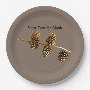 Pine Cones Pappteller