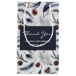 Pine Cones & Pine Needles Wintermuster Vielen Dank Kleine Geschenktüte