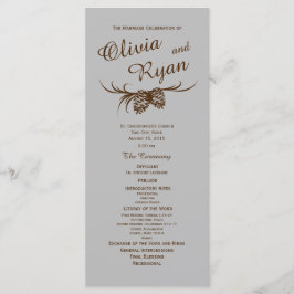 Pine Cones Rustikales Silber und Braun Programm