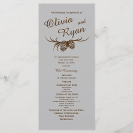 Pine Cones Rustikales Silber und Braun Programm