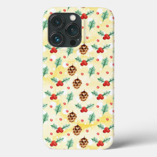 Pine Cones und Holly Christmas Pattern Case-Mate iPhone Hülle
