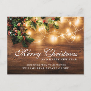 Pine Cones Weihnachtsfeiertag Firmengrüßen Postkarte