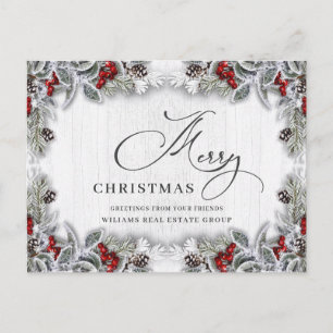 Pine Cones Weihnachtsfeiertag Firmengrüßen Postkarte