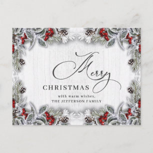 Pine Cones Weihnachtsfeiertag Firmengrüßen Postkarte