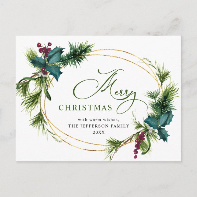 Pine Cones Weihnachtsfeiertag Gruß Postkarte (Vorderseite)