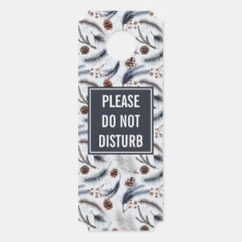 Pine Cones Winter Pattern nicht stören Türanhänger