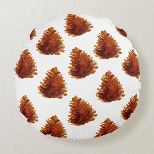Pine Cones Zeichnend Kissen (Vorderseite)