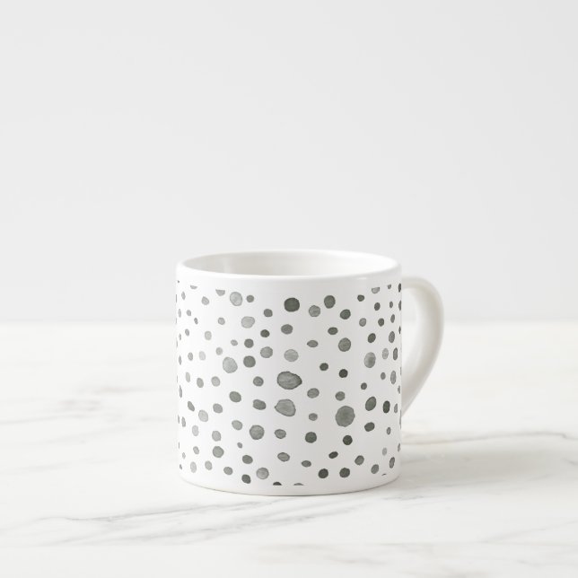 Pine Confetti Wassercolor Dots Espresso Tasse (Vorderseite Rechts)