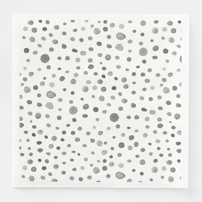 Pine Confetti Wasserfarbe Dots Papier Napkin Serviette (Vorderseite)