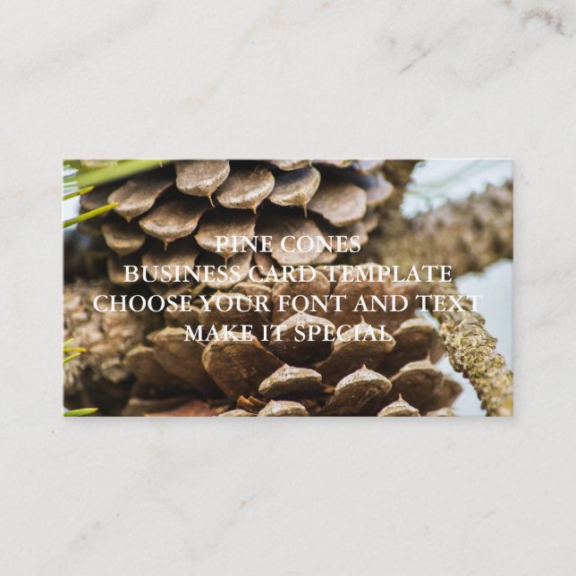 PINE CONS BUSINESS CARD TEMPLATE VISITENKARTE (Vorderseite)