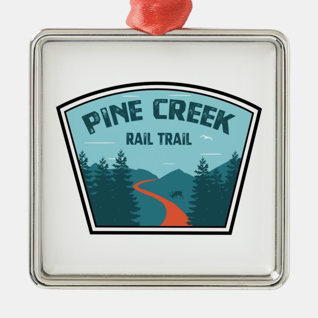 Pine Creek Bahn Ornament Aus Metall (Vorne)