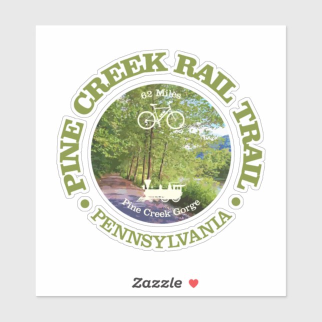 Pine Creek Rail Trail (radfahren c) Aufkleber (Blatt)