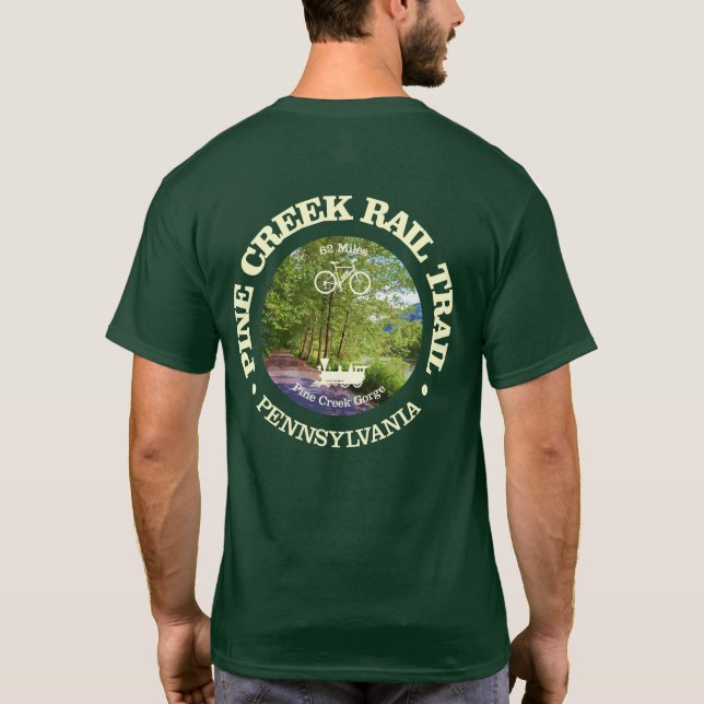 Pine Creek Rail Trail (radfahren c) T-Shirt (Rückseite)