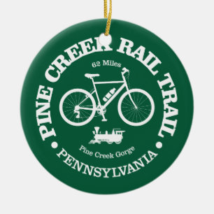 Pine Creek Rail Trail (Radfahren) Keramik Ornament