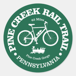 Pine Creek Rail Trail (Radfahren) Runder Aufkleber