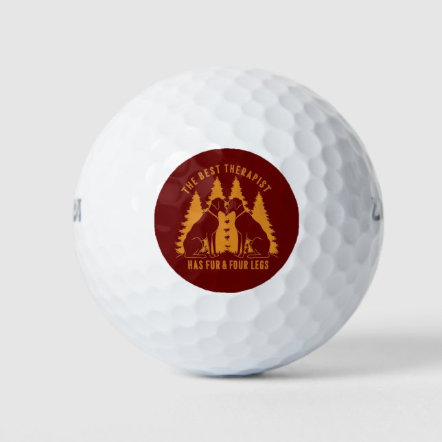 Pine Dogs: Serene Canine Bond Golfball (Vorderseite)