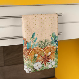 Pine Drop Wasserfarbe Weihnachten Geschirrtuch