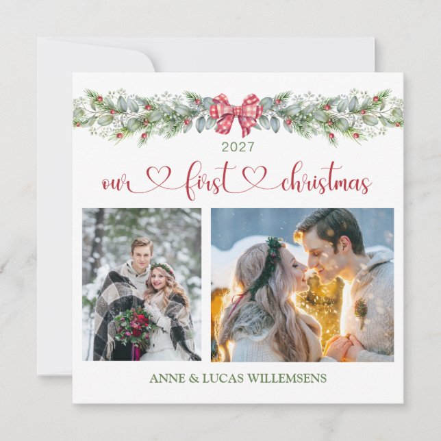 Pine Eukalyptus Unsere 1. Weihnachtskarte für das  (Vorderseite)