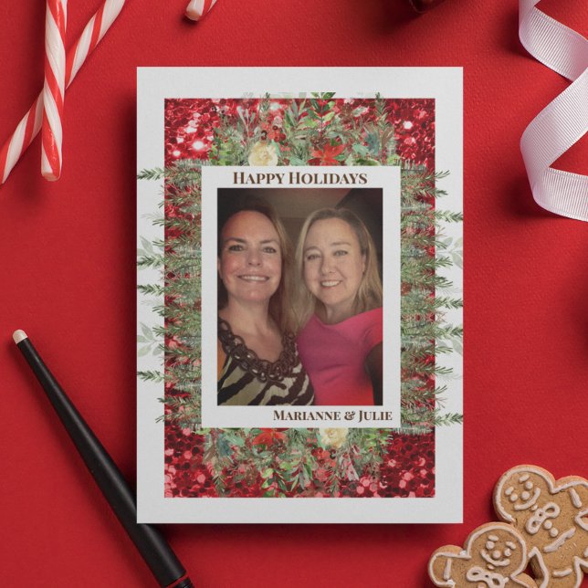 Pine Evergreen Frame Foto Template Glitzer Budget Flyer (Von Creator hochgeladen)