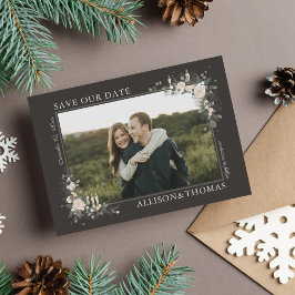 Pine floral Holiday Winter Weihnachten Hochzeit Save The Date