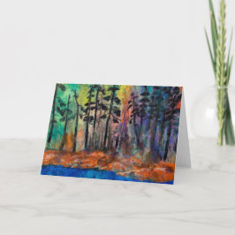 Pine Forest Art Grußkarte Karte