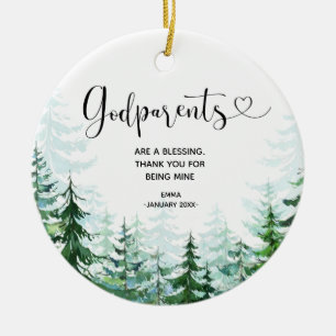 Pine Forest Godelterns Weihnachtsdekoration Keramik Ornament