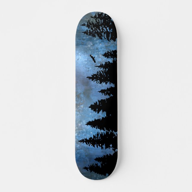 Pine Forest Night Skateboard (Vorne)