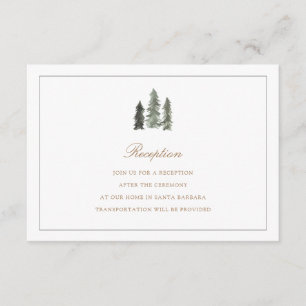 Pine Forest Wedding Card Begleitkarte