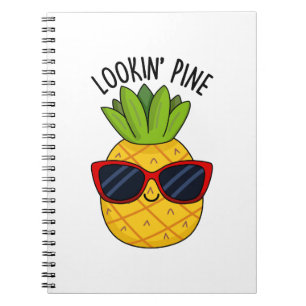 Pine Funny Pineapppun schauend Notizblock