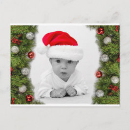 Pine Garland Foto Weihnachtsfeiertage Postkarte