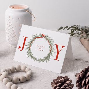 Pine Garland Wreath mit Bow Jow Weihnachts-Foto Feiertagskarte